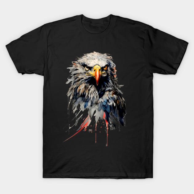 American Eagle: Never Act Like Prey on a Dark Background T-Shirt by Puff Sumo